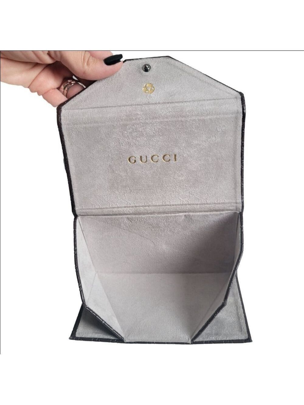 Gucci Foldable Eyeglasses Case Brown